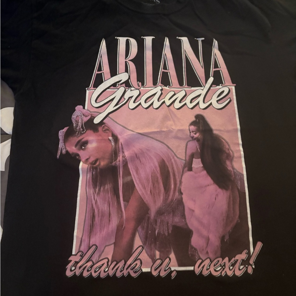 Ariana Grande Black and Pink Graphic Tee- Sweetner tour